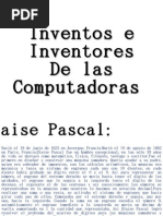 Inventos e Inventores de Las Computadoras