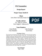 FM Transmitter: Design Report Project Team: Dec06-01 Client