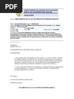 Reglamento de La Ley de Servicios Internacionales