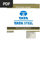 TATA Steels Sales Forecast