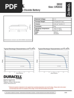 Duracell Cr2032 Datasheet