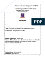 Overview of Sendai Framework and Future Challenges: Bangladesh Context