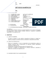 Syllabus Ma195 Metodos Numerico 2012-I Coordinador Leonardo Flores