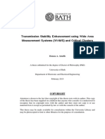 Transmission Stability Enhancement Using Wide Area Measurement Systems WAMS and Critical Clusters