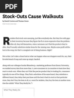 Stock-Outs Cause Walkouts