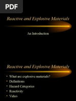 Reactive and Explosive Materials