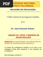 UNFV-UNIDAD-Tipos y Diseños de Investigación 2014