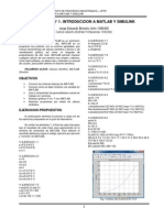 Practica de Laboratorio 1 Introduccion A Matlab y Simulink