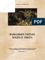 Warhammer Fantasy Roleplay 2nd Edition Errata