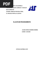 El Auto de Procesamiento