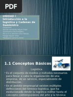 Unidad I Introduccion A La Logistica y Cadenasd e Suministros