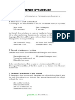 Basic Sentence Structure PDF