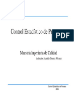 Control Estadístico de Procesos: Maestría Ingeniería de Calidad