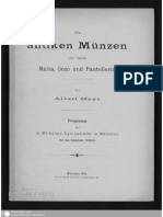 Die Antiken Münzen Der Inseln Malta, Gozo Und Pantelleria / Von Albert Mayr