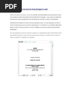 Insertar Documento de Word A Blogger