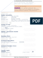 University of California, Los Angeles: UNDERGRADUATE Student Copy Transcript Report