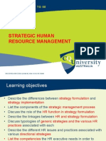 Strategic Human Resource Management