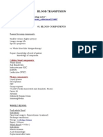 Blood Transfusion Notes