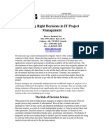 Making Right Decisions in IT Project Management: The Role of Decision Science