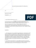 Modelo de Escrito de Alegatos en Juicio Ejecutivo Mercantil