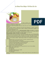 Arma Tu Propia Dieta para Bajar 10 Kilos en Un Mes