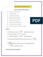 Recopilacion de Ejercicios de Algebra I