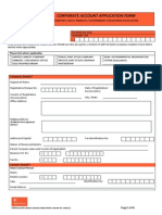 Corporate Account Application Form