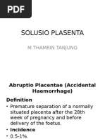 Solusio Plasenta: M.Thamrin Tanjung