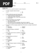 Biology - Chapter 3 PracticeTest