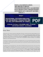 Essay 3 - Creation & Manifestation-The Internal Psychophysiologic Algorithm For The M.P.O. of The Lerm