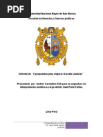 5 Propuestas para Mejorar El Poder Judicial