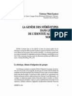 VILLAIN-GANDOSSI, C. (2001) - La Genèse Des Stéréotypes Dans Les Jeux de L'identitéalterité Nord-Sud.