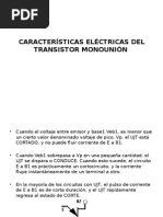 Características Eléctricas Del Transistor Monounión