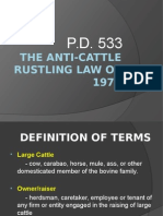 The Anti-Cattle Rustling Law of 1974