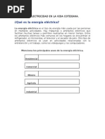 LA ELECTRICIDAD EN LA VIDA COTIDIANA 5° Basico