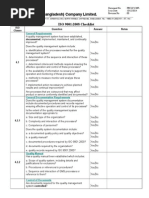 Audit Check List (ISO 9001)