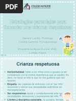 Taller Sobre Crianza Respetuosa, Padres de Kinder