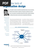 Nine Tests of Organisation Design