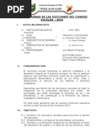 Plan de Trabajo de Eleecciones Escolares