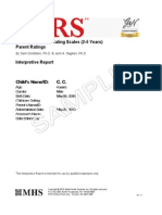 ASRS Interpretive Report Parent 2 5 Years SAMPLE