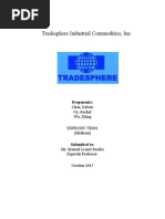 Tradesphere Industrial Commodities, Inc.: Chua, Kelvin Uy, Rachel Wu, Ziling Exprodu Te001 (Midterm)