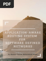 Application Aware Routing System (A2RS) For Software Defined Networks