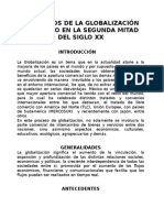 Efectos de La Globalizacion en Mexico en La Segunda Mitad Del Siglo XX