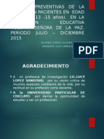 Medidas Preventivas de La Cifosis en Pacientes en Edad Escolar