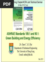 ASHRAE Standards 189.1 and 90.1: Green Building and Energy Efficiency