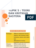 Topik 5-Teori & Kritikan Sastera