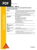 Sika PDS - E - Sikalastic - 490 T