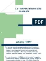 SHRM Models and Concepts