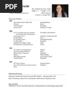 Theatre Resume October 15