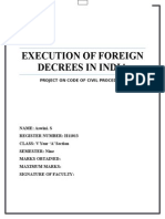 Execution of Foreign Decrees